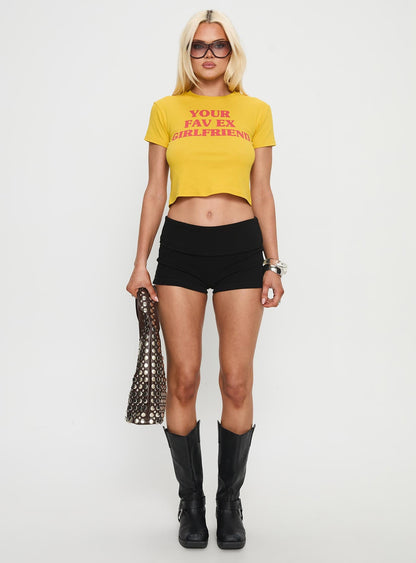 Your Favourite Ex Graphic Top Yellow