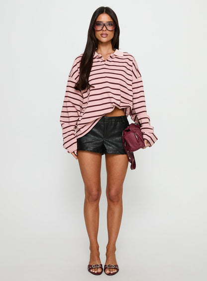 Rebels Jersey Burgundy Blush Stripe