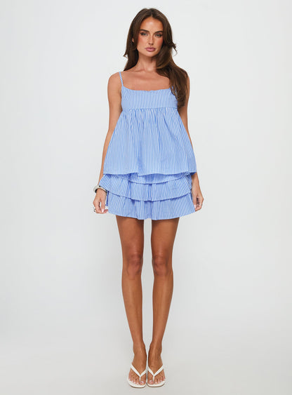 Sun Soaked Tiered Set Blue Stripe