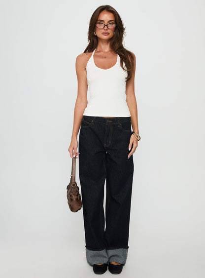 Sentiment V Neck Cami Top White