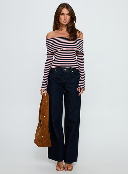Ellanor Low Rise Straight Leg Jeans Indigo Blue