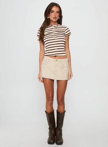 Daisee Denim Skort Cream
