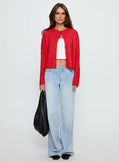 Denmark Cardigan Red