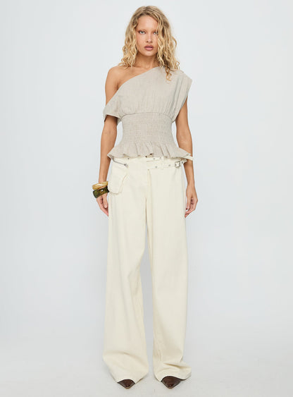 Syrena Off The Shoulder Top Natural