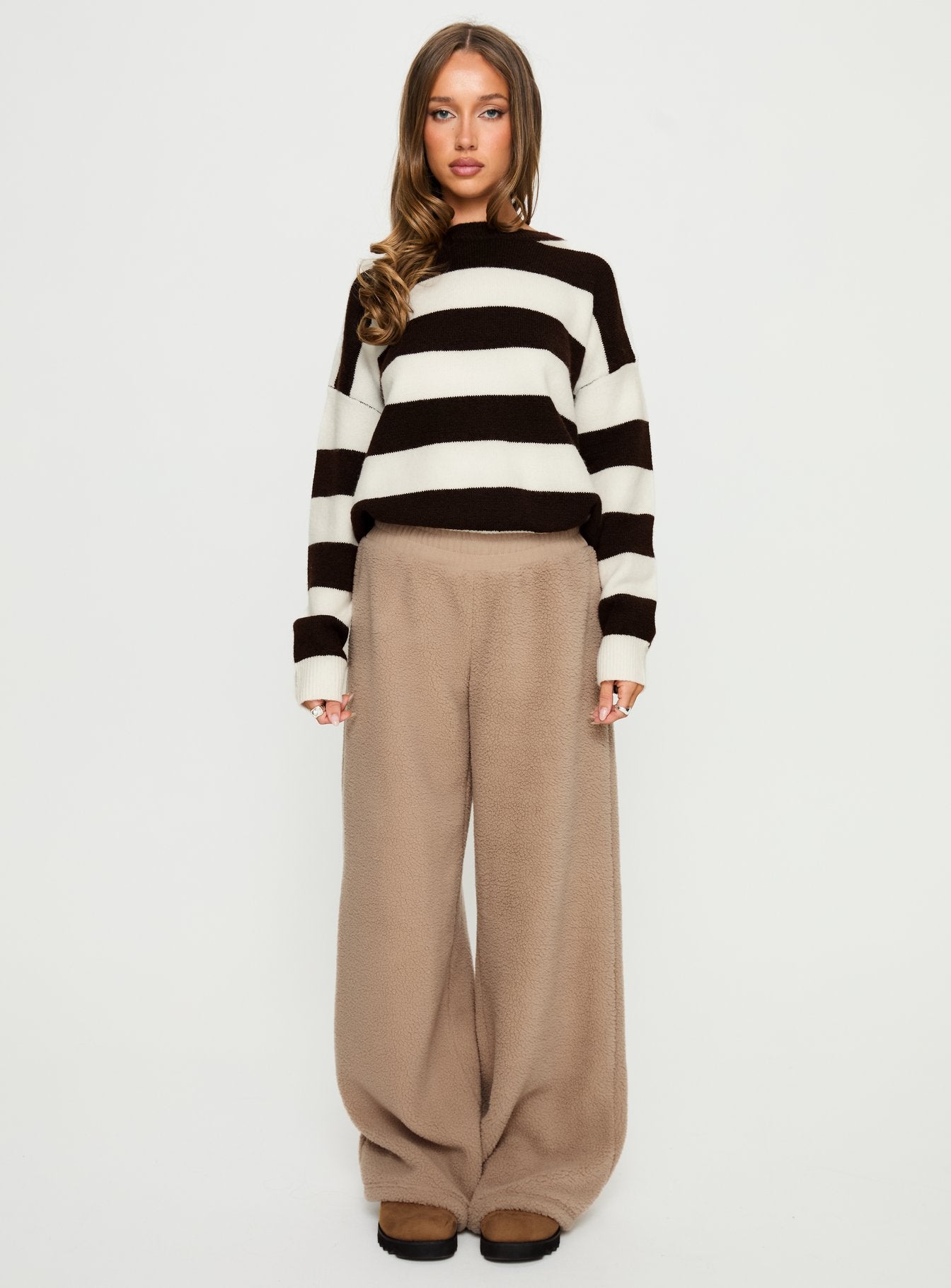 Siberia Fleece Track Pant Light Brown