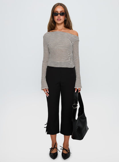 Synergies Long Sleeve Top Brown / White Stripe