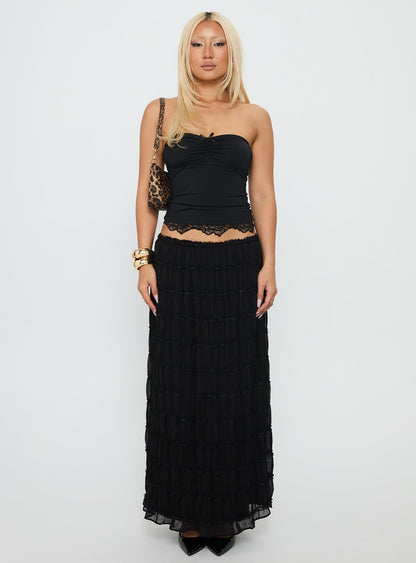 Estefania Maxi Skirt Black