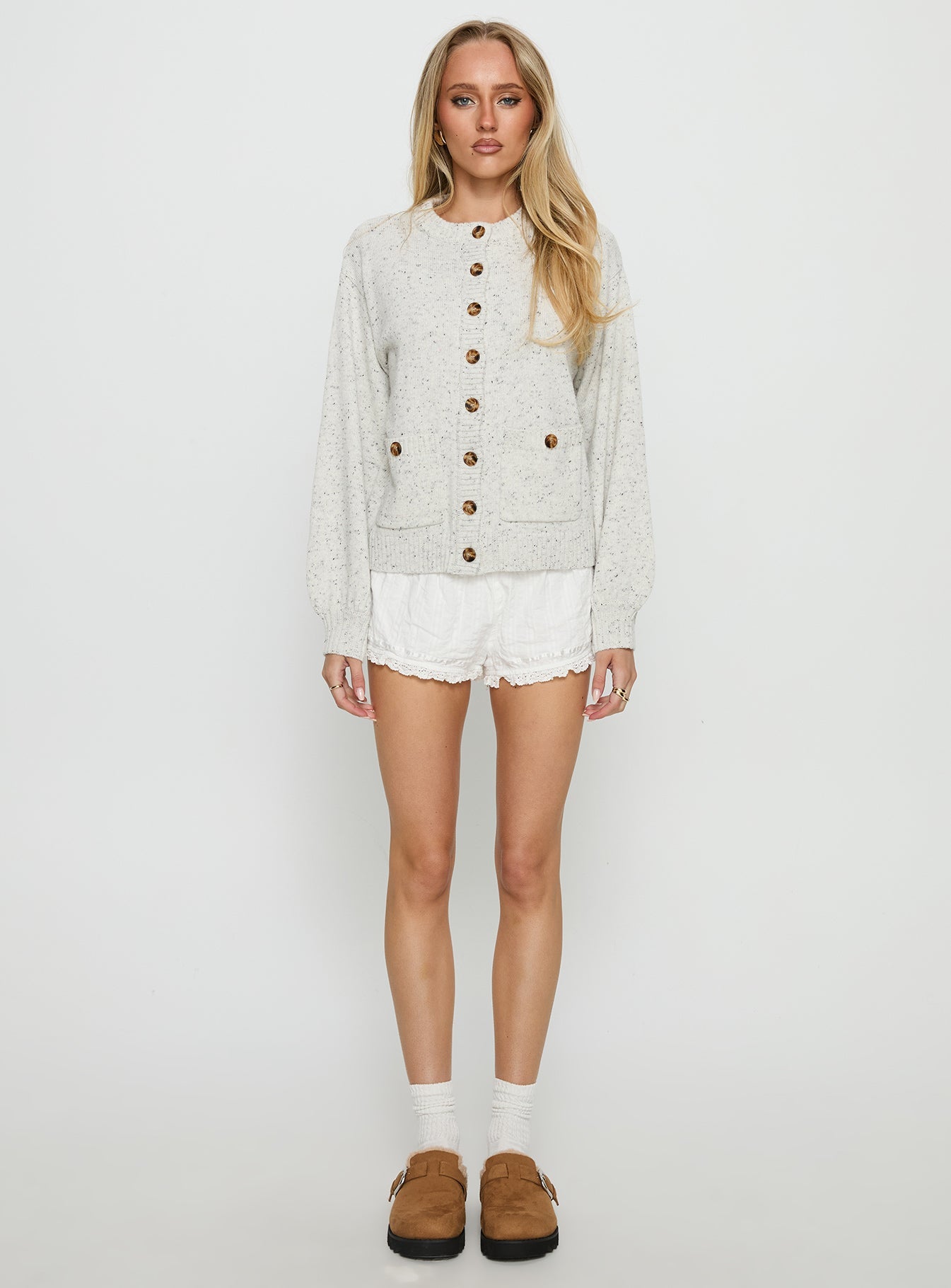 Dorah Boxy Cardigan Grey