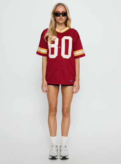 USC Football Button Down Jersey Cardinal