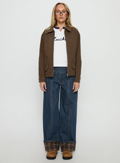 Nelsie Collared Oversized Jacket Green