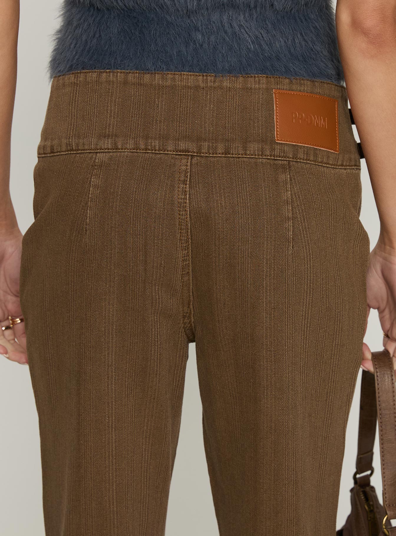 Thrill Ride Mid Rise Flare Jeans Washed Brown