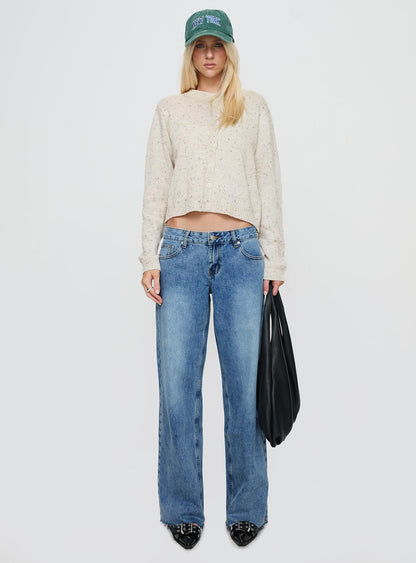 Sabryna Low Rise Straight Leg Jeans Blue