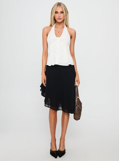 Life Goes By Sleeveless Top White