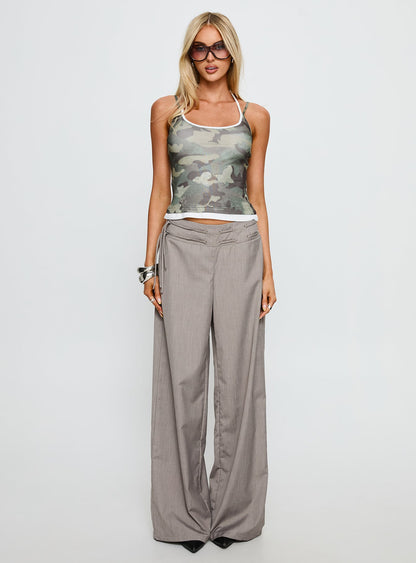 Piera Layered Cami Top Camo