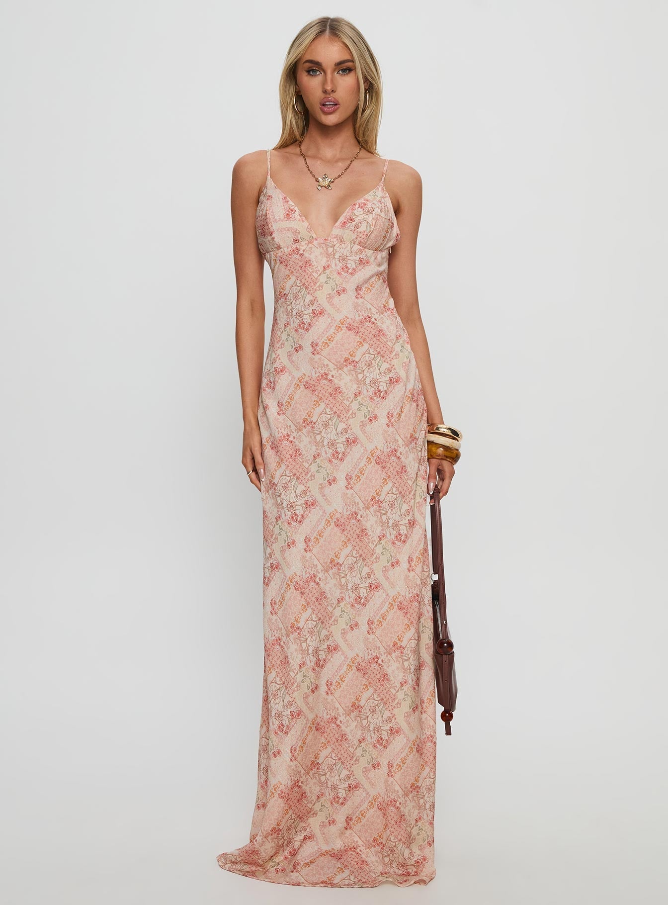 Magnolias Splice Maxi Dress Vintage Multi