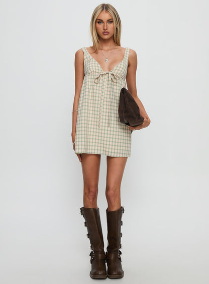 Micki Babydoll Mini Dress Multi