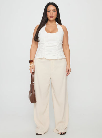 Irresistible Wide Leg Pant Cream Curve
