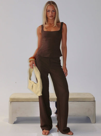 Kinsie Tailored Pants Brown