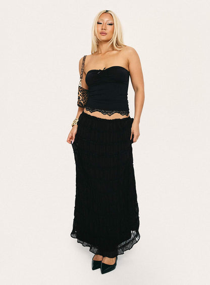 Estefania Maxi Skirt Black