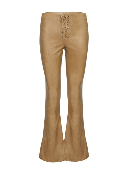 Roddie Lace Up Pants Brown