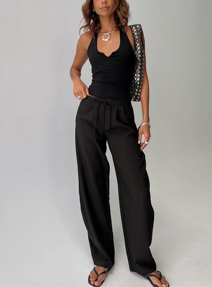 Triffid Barrel Leg Pants Black
